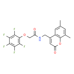 ChemSpider 2D Image | N-[(6,8-Dimethyl-2-oxo-2H-chromen-4-yl)methyl]-2-(pentafluorophenoxy)acetamide | C20H14F5NO4