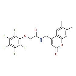 ChemSpider 2D Image | N-[(6,7-Dimethyl-2-oxo-2H-chromen-4-yl)methyl]-2-(pentafluorophenoxy)acetamide | C20H14F5NO4
