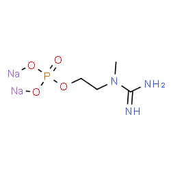 ChemSpider 2D Image | Disodium 2-(N-methylcarbamimidamido)ethyl phosphate | C4H10N3Na2O4P