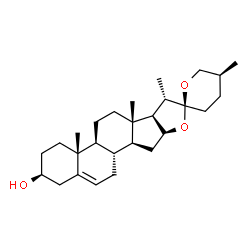 ChemSpider 2D Image | (3Î²,22Î²,25S)-Spirost-5-en-3-ol | C27H42O3