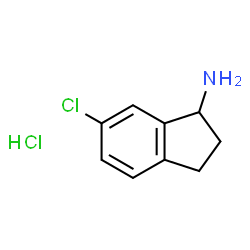 ChemSpider 2D Image | 6-Chloro-indan-1-ylaminehydrochloride | C9H11Cl2N
