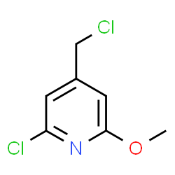 ChemSpider 2D Image | 2-Chloro-4-(chloromethyl)-6-methoxypyridine | C7H7Cl2NO