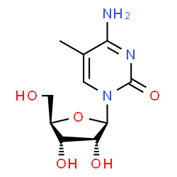 ChemSpider 2D Image | 4-Amino-5-methyl-1-(beta-D-glycero-pentofuranosyl)-2(1H)-pyrimidinone | C10H15N3O5
