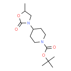 ChemSpider 2D Image | tert-butyl 4-(5-methyl-2-oxooxazolidin-3-yl)piperidine-1-carboxylate | C14H24N2O4