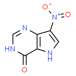 ChemSpider 2D Image | 7-Nitro-1,5-dihydro-4H-pyrrolo[3,2-d]pyrimidin-4-one | C6H4N4O3