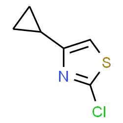 ChemSpider 2D Image | 2-Chloro-4-cyclopropylthiazole | C6H6ClNS