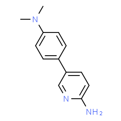 ChemSpider 2D Image | 5-(4-(dimethylamino)phenyl)pyridin-2-amine | C13H15N3