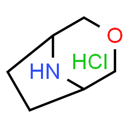 ChemSpider 2D Image | 3-oxa-8-azabicyclo[3.2.1]octane hydrochloride | C6H12ClNO
