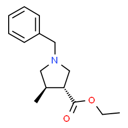ChemSpider 2D Image | Ethyl (3R,4R)-1-benzyl-4-methyl-3-pyrrolidinecarboxylate | C15H21NO2