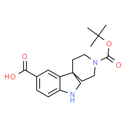 ChemSpider 2D Image | 1'-(tert-butoxycarbonyl)spiro[indoline-3,4'-piperidine]-5-carboxylic acid | C18H24N2O4