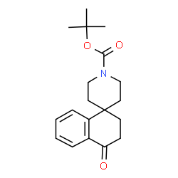 ChemSpider 2D Image | tert-butyl 4-oxo-3,4-dihydro-2H-spiro[naphthalene-1,4'-piperidine]-1'-carboxylate | C19H25NO3