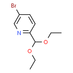 ChemSpider 2D Image | 5-Bromo-2-(diethoxymethyl)pyridine | C10H14BrNO2