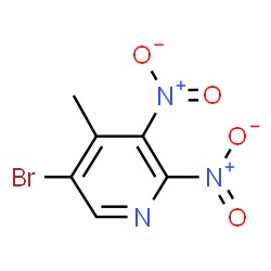 ChemSpider 2D Image | 5-Bromo-4-methyl-2,3-dinitropyridine | C6H4BrN3O4