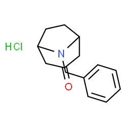 ChemSpider 2D Image | 8-benzyl-8-azabicyclo[3.2.1]octan-3-one hydrochloride | C14H18ClNO
