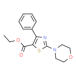 ChemSpider 2D Image | ethyl 2-morpholino-4-phenylthiazole-5-carboxylate | C16H18N2O3S