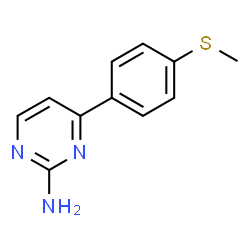 ChemSpider 2D Image | 4-[4-(Methylsulfanyl)phenyl]-2-pyrimidinamine | C11H11N3S