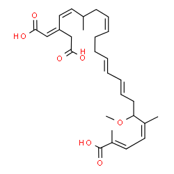 ChemSpider 2D Image | Bongkrekic acid ammonium salt | C28H38O7