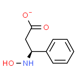 ChemSpider 2D Image | (3S)-3-(Hydroxyamino)-3-phenylpropanoate | C9H10NO3