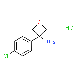 ChemSpider 2D Image | 3-(4-Chlorophenyl)oxetan-3-amine hydrochloride | C9H11Cl2NO