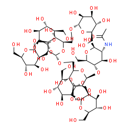 ChemSpider 2D Image | Man7GlcNAc-III | C50H85NO41