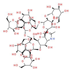 ChemSpider 2D Image | Man8GlcNAc-II | C56H95NO46