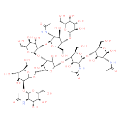 ChemSpider 2D Image | GalGlcNAc2Man3GlcNAc2-II | C56H94N4O41