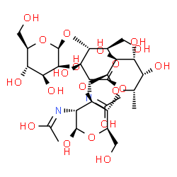 ChemSpider 2D Image | ManGlcNAcFucGlcNAc | C28H48N2O20