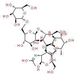 ChemSpider 2D Image | Man2GlcNAcFucGlcNAc | C34H58N2O25