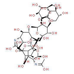ChemSpider 2D Image | Man2XylManGlcNAc2 | C39H66N2O30