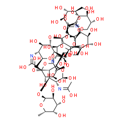 ChemSpider 2D Image | GlcNAc2Man2XylManGlcNAcFucGlcNAc | C61H102N4O44