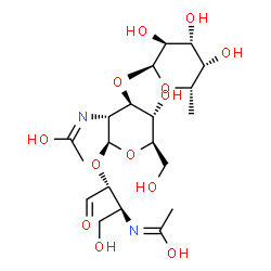 ChemSpider 2D Image | FucGlcNAcThrNAc | C20H34N2O13