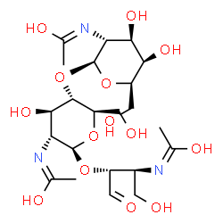 ChemSpider 2D Image | GalNAcGlcNAcThrNAc | C22H37N3O14