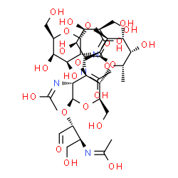 ChemSpider 2D Image | GalNAc2FucGlcNAcThrNAc | C36H60N4O23