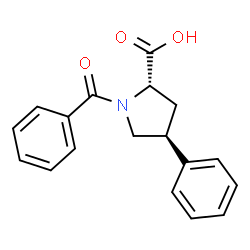 ChemSpider 2D Image | Proline,1-benzoyl-4-phenyl- | C18H17NO3
