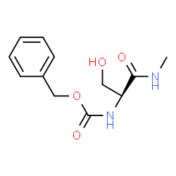 ChemSpider 2D Image | (S)-Benzyl 3-hydroxy-1-(methylamino)-1-oxopropan-2-ylcarbamate | C12H16N2O4