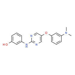 ChemSpider 2D Image | 3-({5-[3-(Dimethylamino)phenoxy]-2-pyrimidinyl}amino)phenol | C18H18N4O2