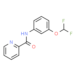 ChemSpider 2D Image | N-[3-(Difluoromethoxy)phenyl]-2-pyridinecarboxamide | C13H10F2N2O2