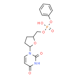 ChemSpider 2D Image | [5-(2,4-Dioxo-3,4-dihydro-1(2H)-pyrimidinyl)tetrahydro-2-furanyl]methyl phenyl hydrogen phosphate | C15H17N2O7P