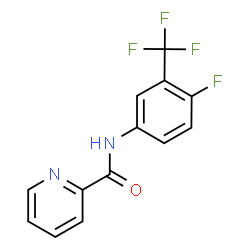 ChemSpider 2D Image | N-[4-Fluoro-3-(trifluoromethyl)phenyl]-2-pyridinecarboxamide | C13H8F4N2O