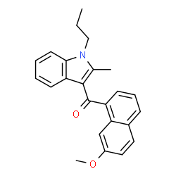 ChemSpider 2D Image | (7-Methoxy-1-naphthyl)(2-methyl-1-propyl-1H-indol-3-yl)methanone | C24H23NO2