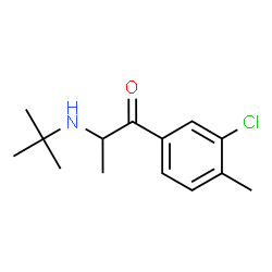 ChemSpider 2D Image | 1-(3-Chloro-4-methylphenyl)-2-[(2-methyl-2-propanyl)amino]-1-propanone | C14H20ClNO