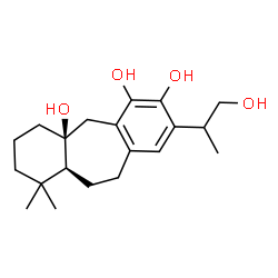 ChemSpider 2D Image | (4aS,11aS)-8-(1-Hydroxy-2-propanyl)-1,1-dimethyl-1,2,3,4,5,10,11,11a-octahydro-4aH-dibenzo[a,d][7]annulene-4a,6,7-triol | C20H30O4