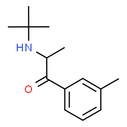 ChemSpider 2D Image | 1-(3-Methylphenyl)-2-[(2-methyl-2-propanyl)amino]-1-propanone | C14H21NO