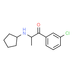 ChemSpider 2D Image | 1-(3-Chlorophenyl)-2-(cyclopentylamino)-1-propanone | C14H18ClNO