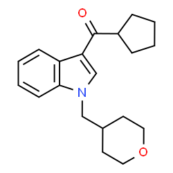ChemSpider 2D Image | Cyclopentyl[1-(tetrahydro-2H-pyran-4-ylmethyl)-1H-indol-3-yl]methanone | C20H25NO2