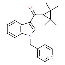 ChemSpider 2D Image | [1-(4-Pyridinylmethyl)-1H-indol-3-yl](2,2,3,3-tetramethylcyclopropyl)methanone | C22H24N2O