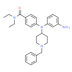 ChemSpider 2D Image | 4-[(3-Aminophenyl)(1-benzyl-4-piperidinyl)amino]-N,N-diethylbenzamide | C29H36N4O