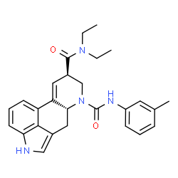 ChemSpider 2D Image | (8beta)-N~8~,N~8~-Diethyl-N~6~-(3-methylphenyl)-9,10-didehydroergoline-6,8-dicarboxamide | C27H30N4O2