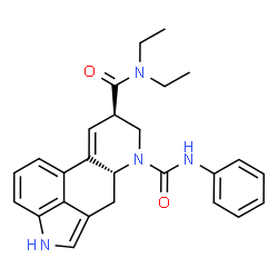 ChemSpider 2D Image | (8beta)-N~8~,N~8~-Diethyl-N~6~-phenyl-9,10-didehydroergoline-6,8-dicarboxamide | C26H28N4O2