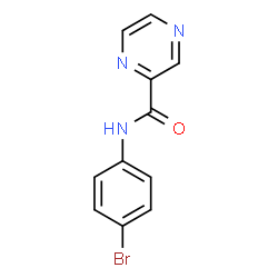 ChemSpider 2D Image | N-(4-Bromophenyl)-2-pyrazinecarboxamide | C11H8BrN3O